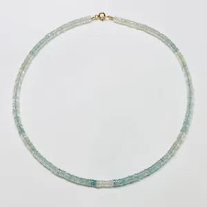 aquamarine heishi necklace