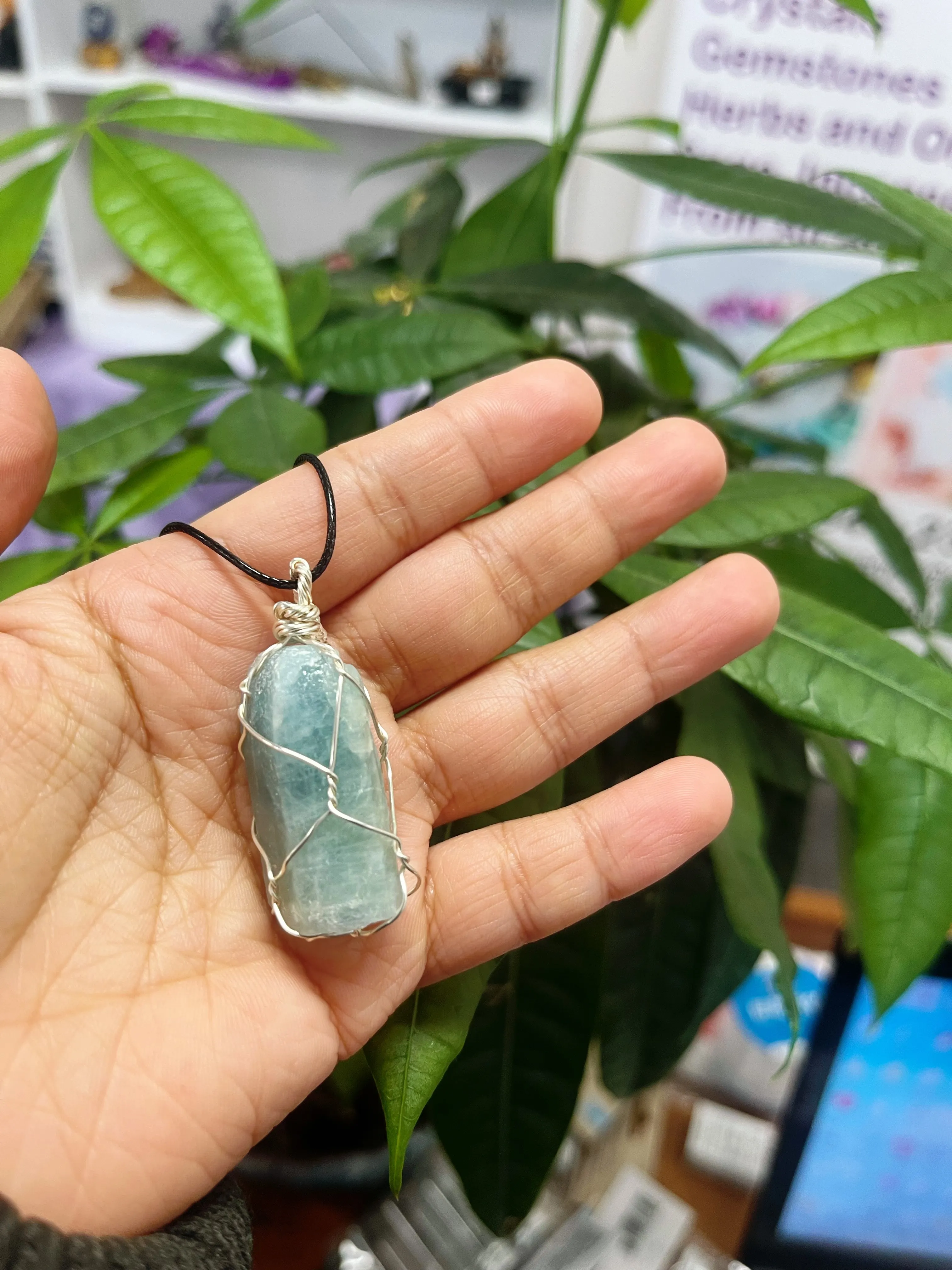 Aquamarine Necklace handmade