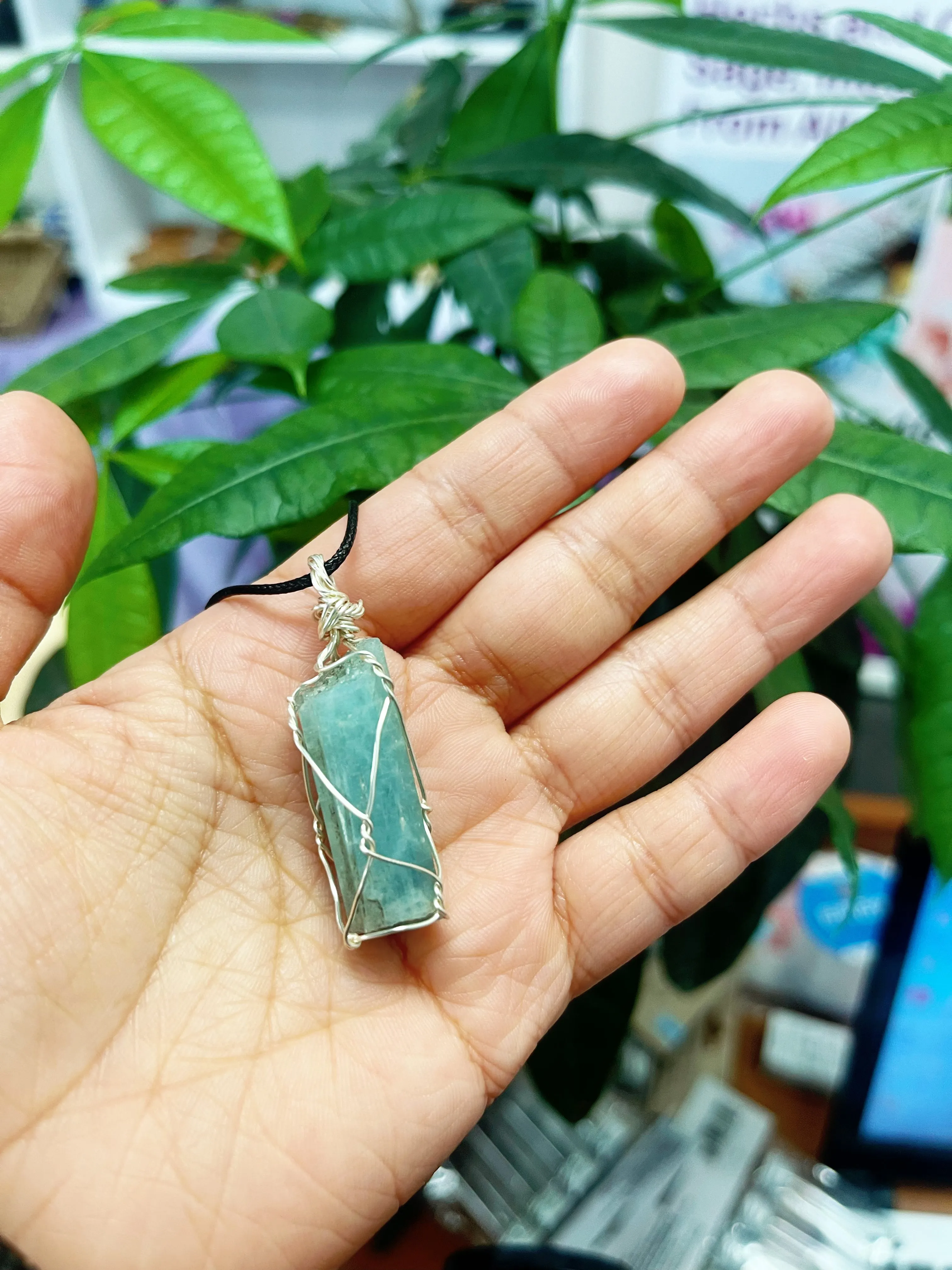 Aquamarine Necklace handmade