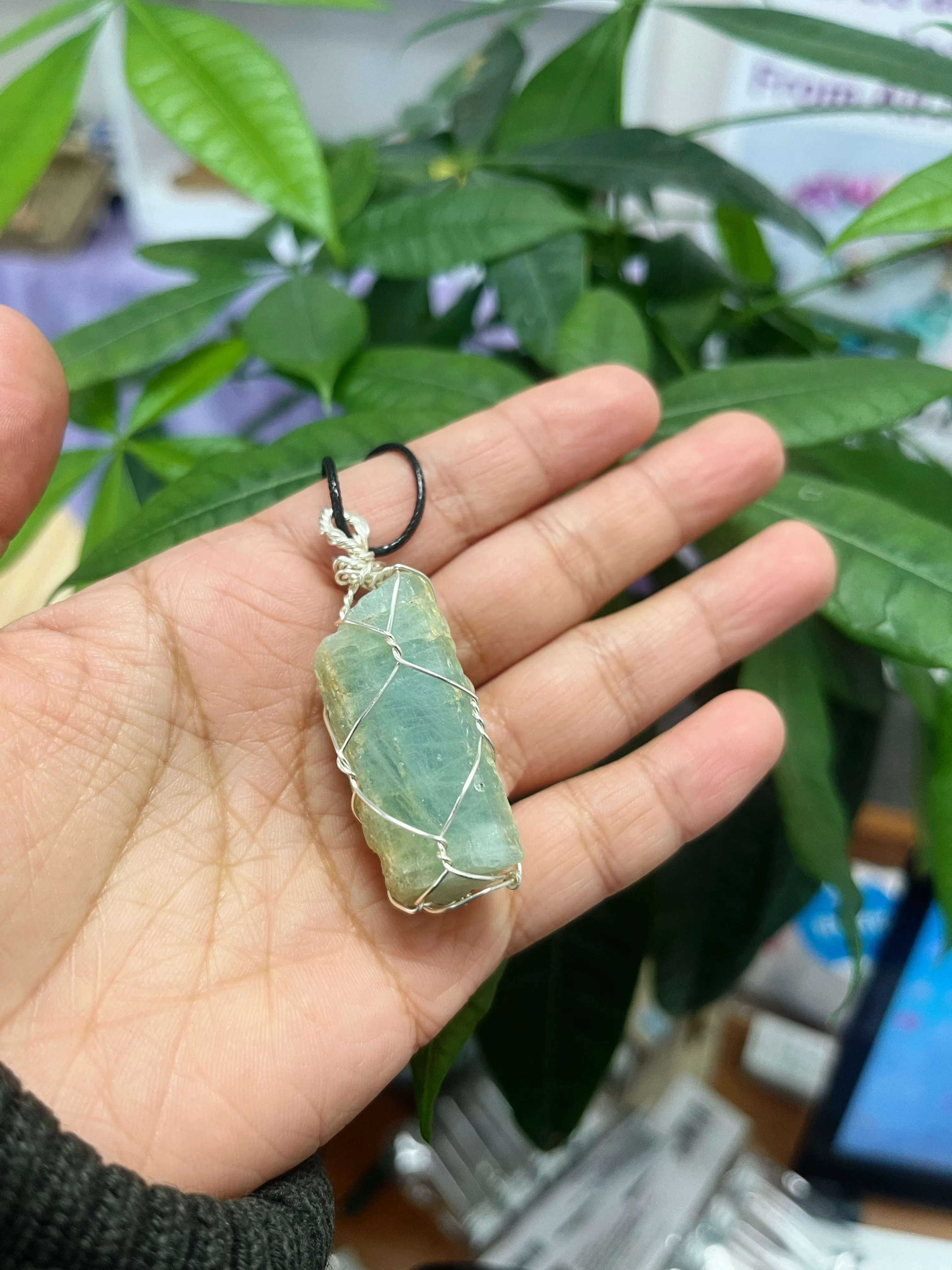 Aquamarine Necklace handmade