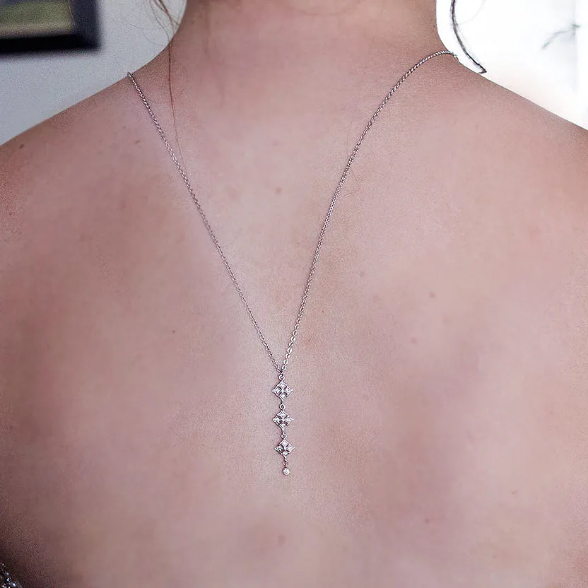Art deco back necklace for low back wedding dress