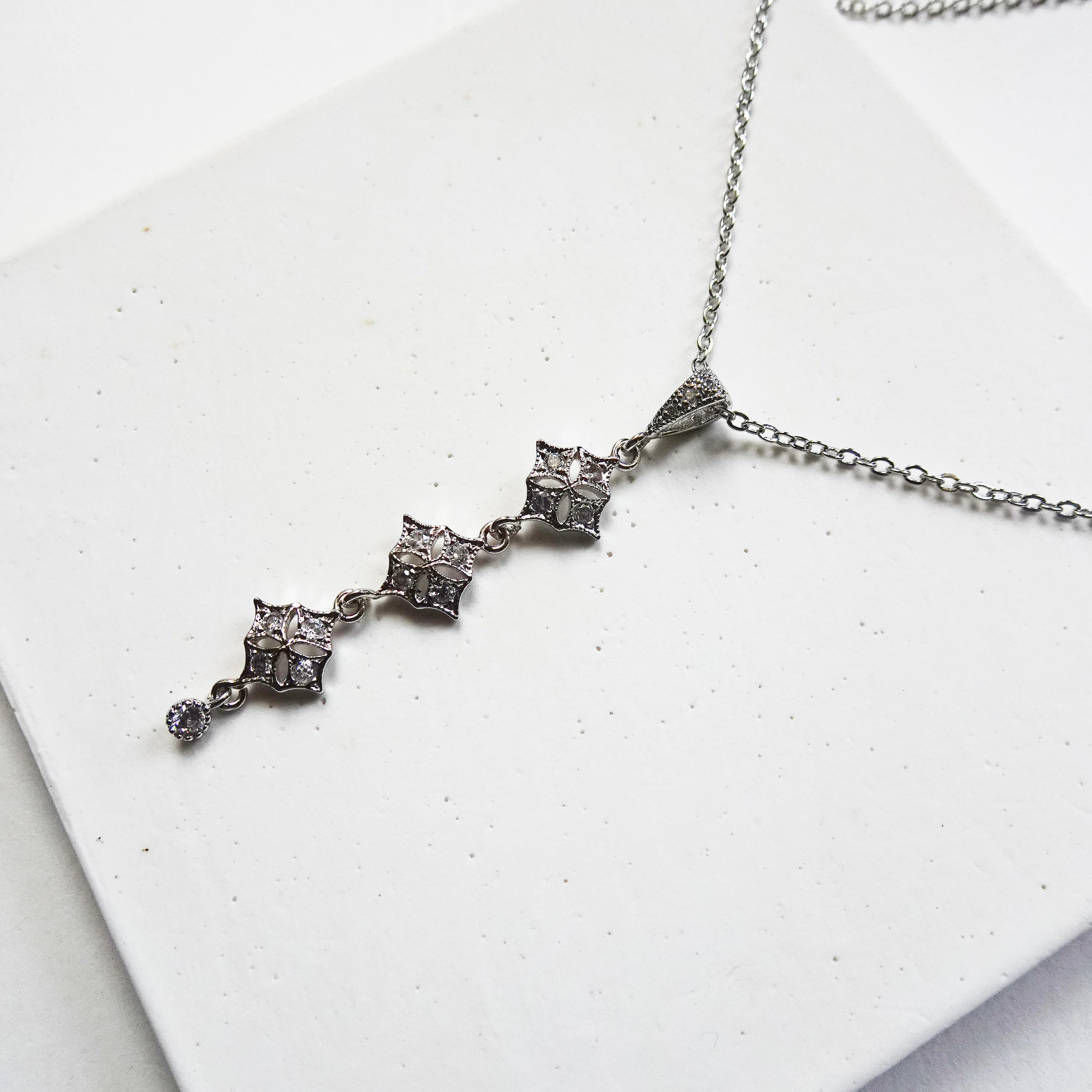 Art deco back necklace for low back wedding dress
