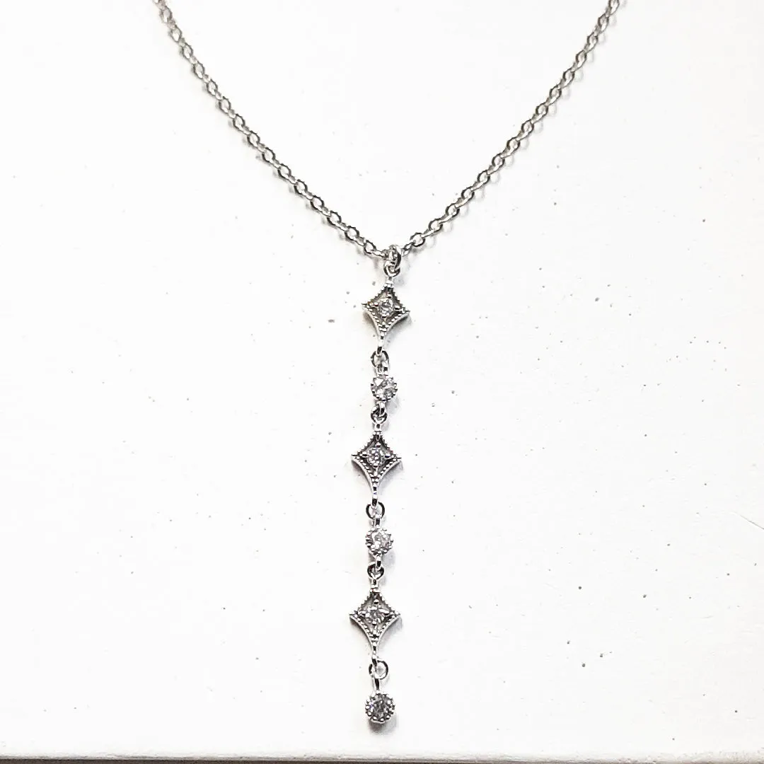 back drop necklace gold, silver back drape necklace