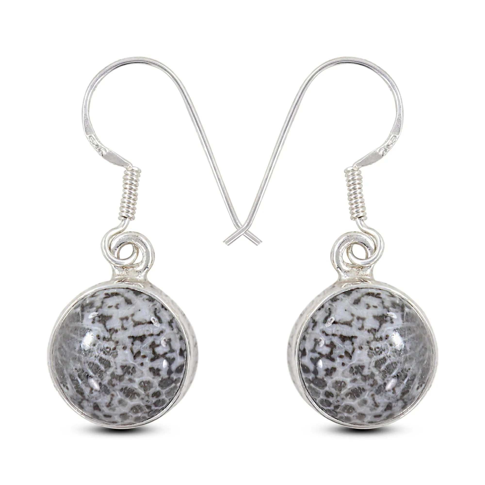 Black Coral 925 Silver Earring