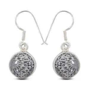 Black Coral 925 Silver Earring