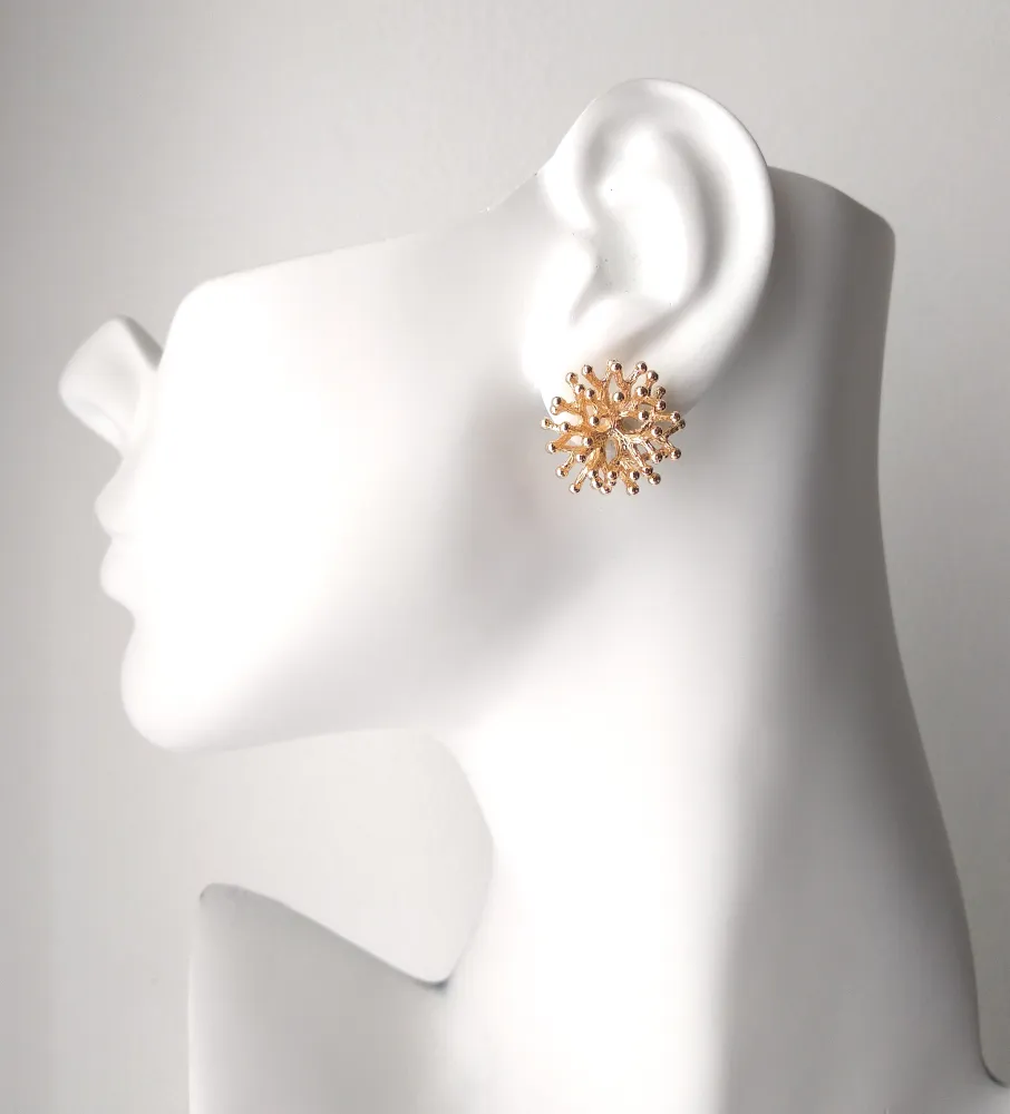 Branch Coral Brass Studs Only