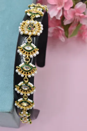 Bridal Kundan Sispatti: Majestic Hairpiece