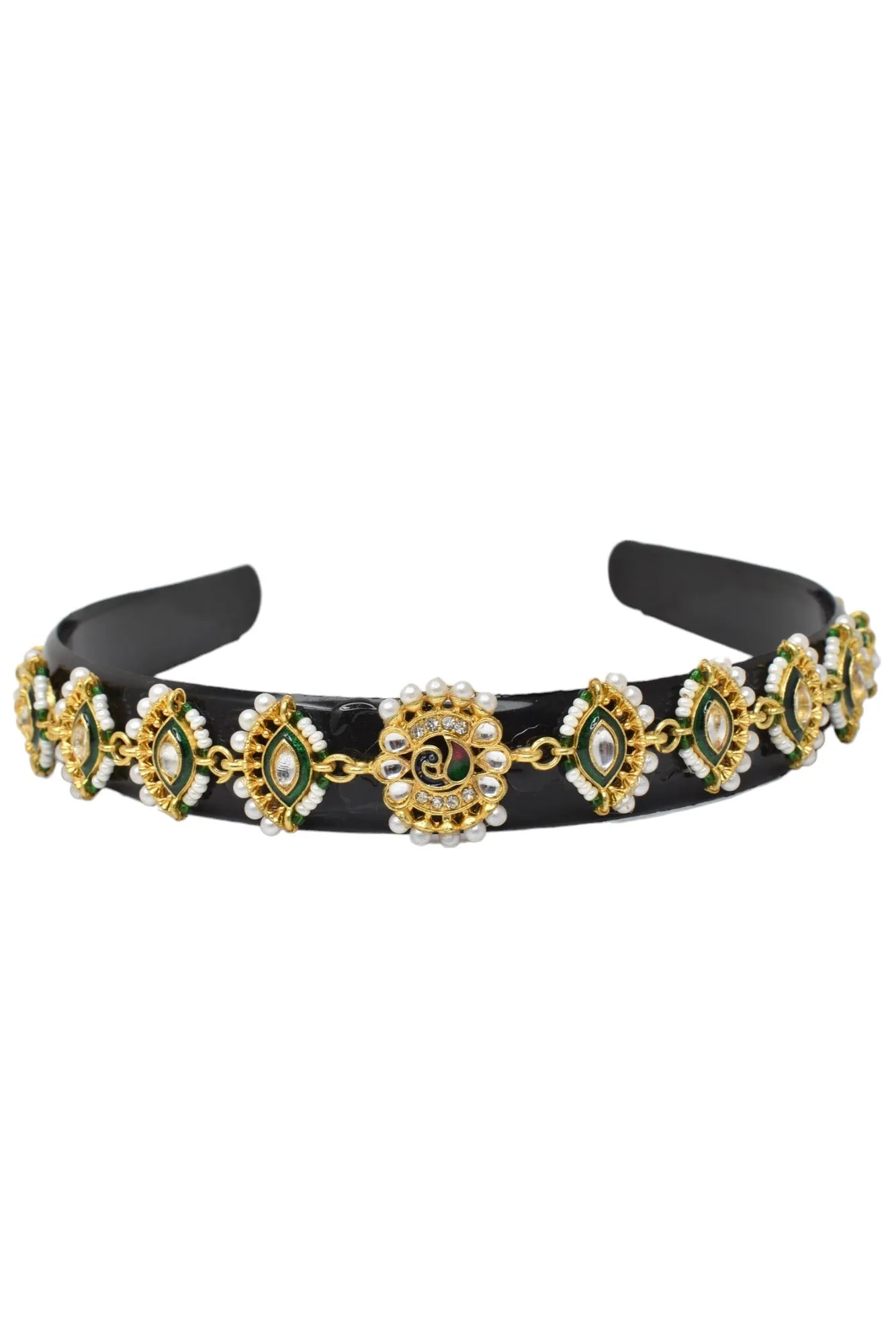 Bridal Kundan Sispatti: Majestic Hairpiece