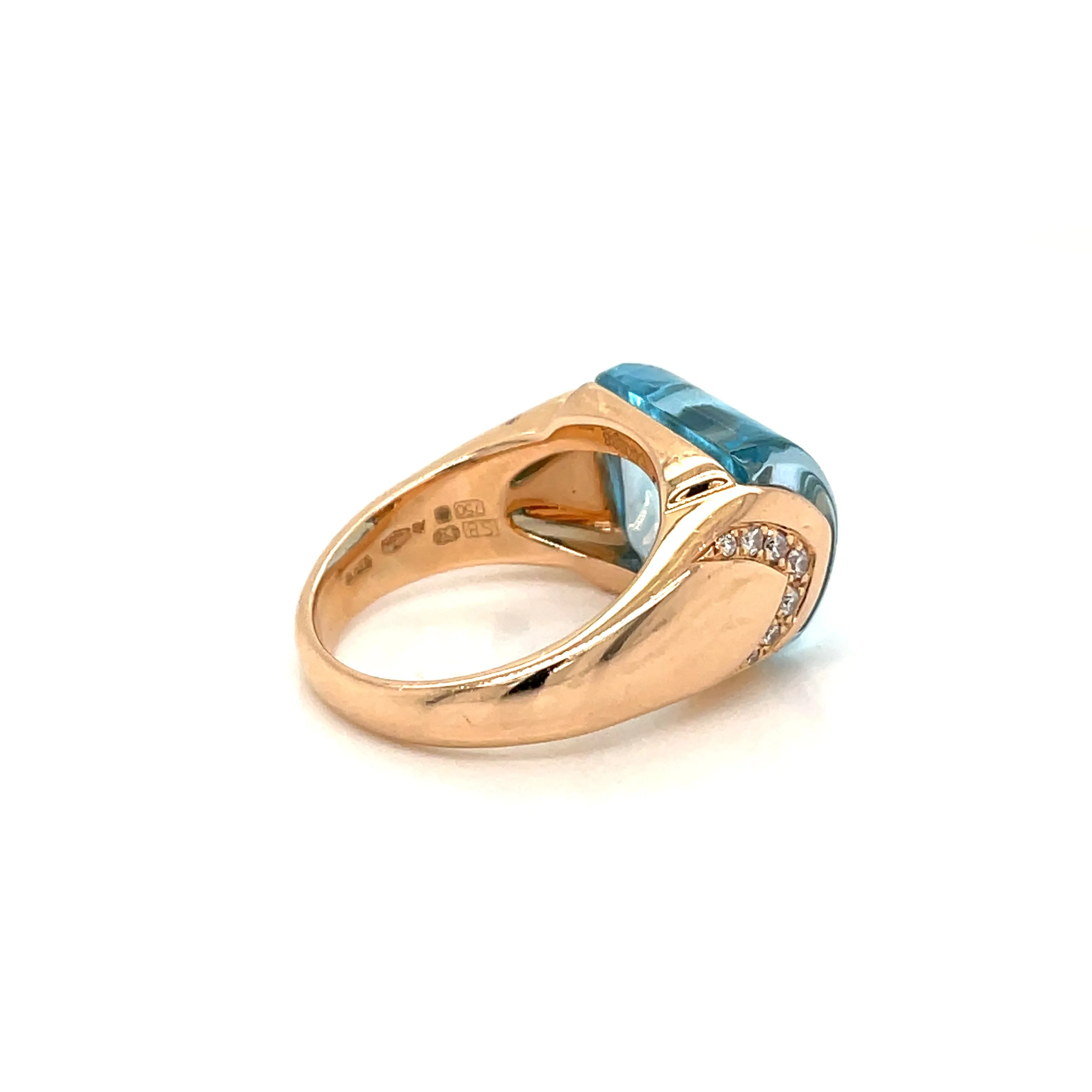Bulgari Musa Topaz Diamond Rose Gold Ring