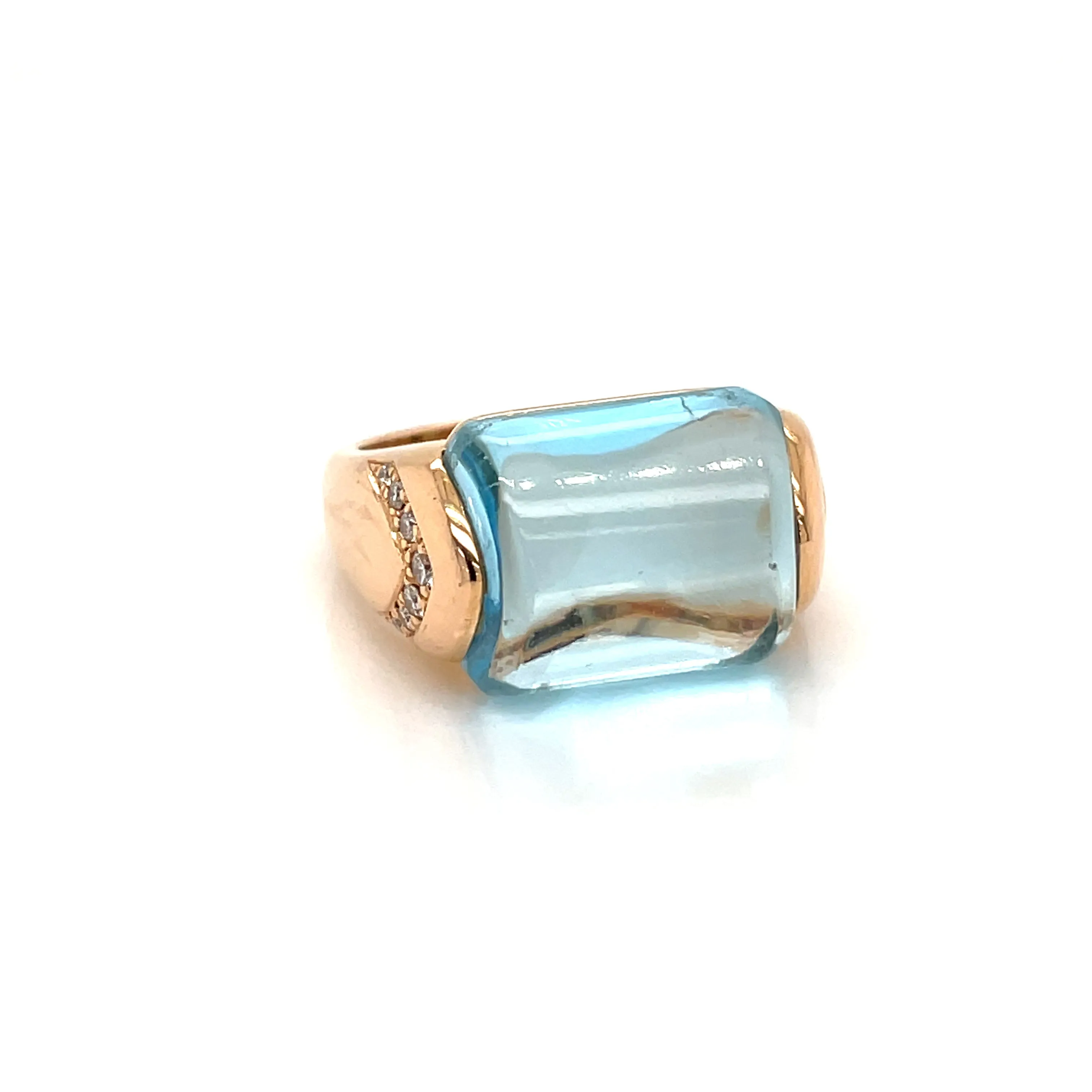 Bulgari Musa Topaz Diamond Rose Gold Ring