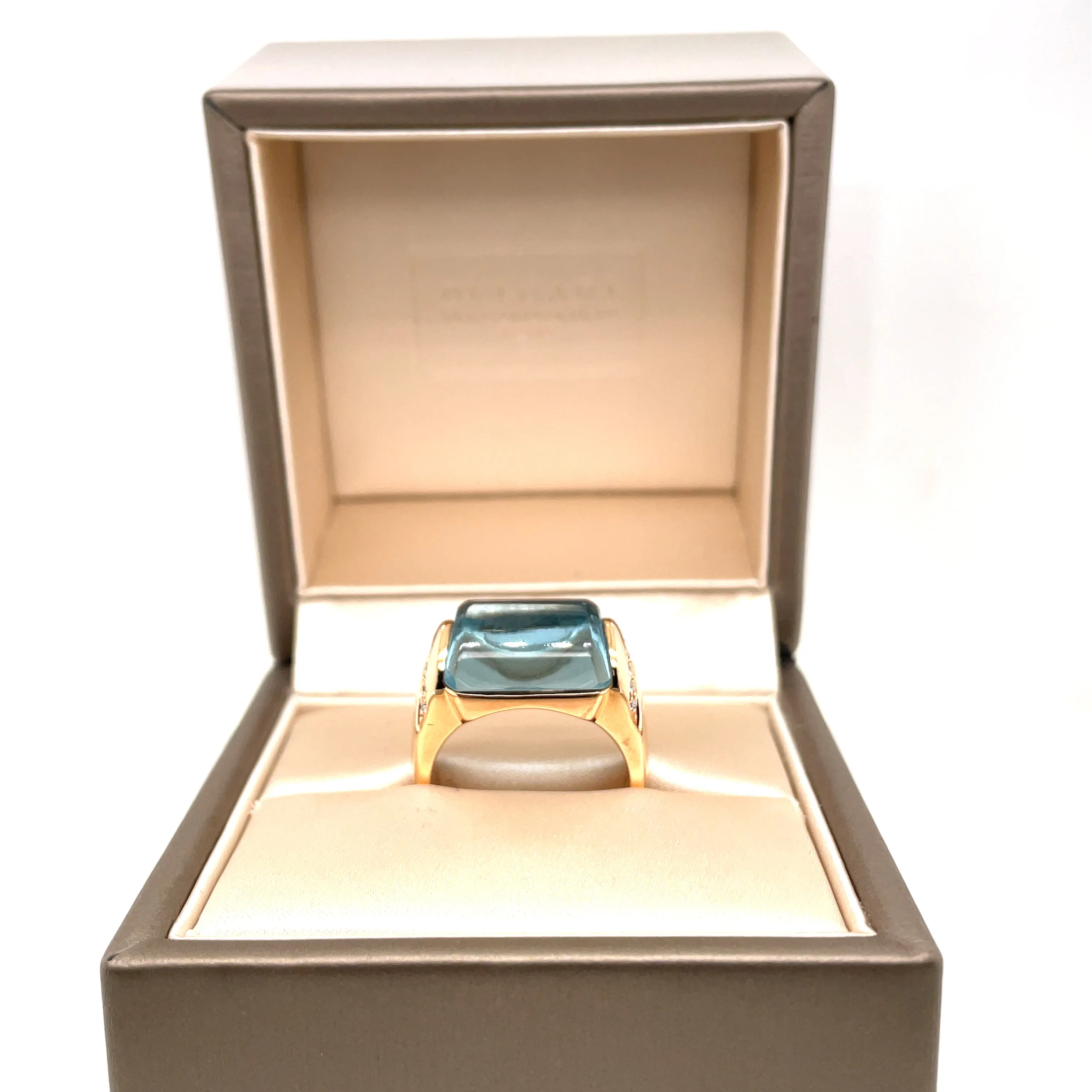Bulgari Musa Topaz Diamond Rose Gold Ring