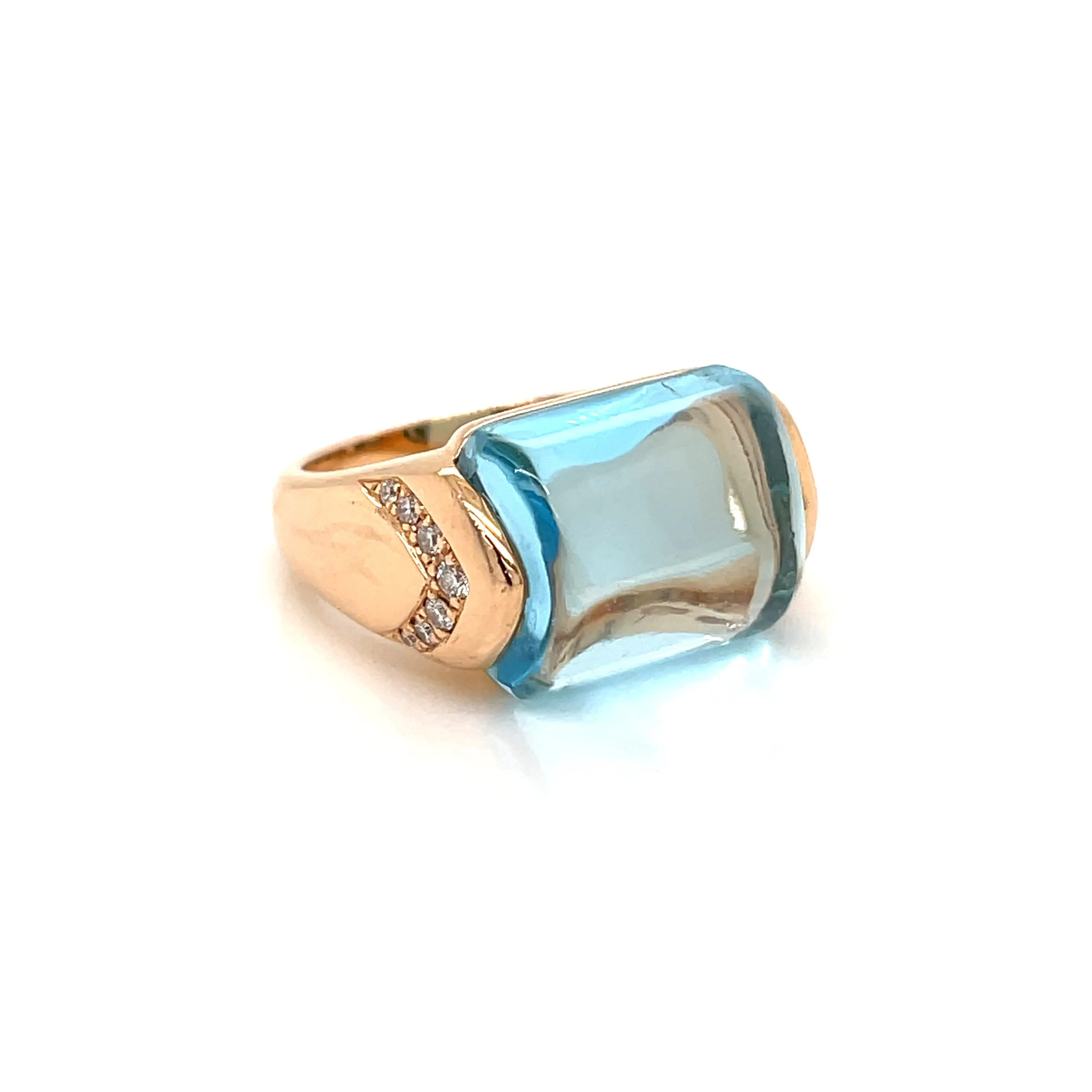 Bulgari Musa Topaz Diamond Rose Gold Ring