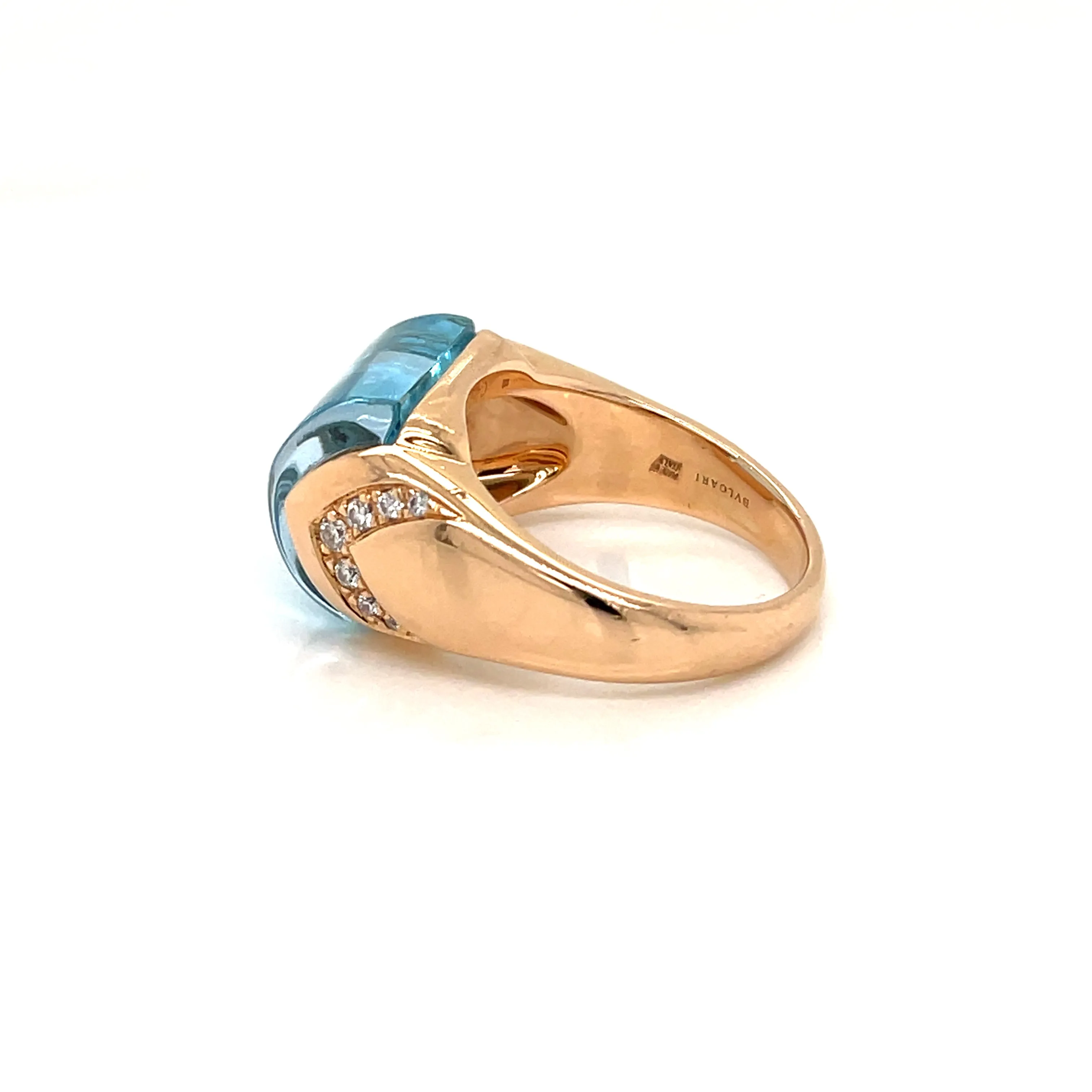 Bulgari Musa Topaz Diamond Rose Gold Ring