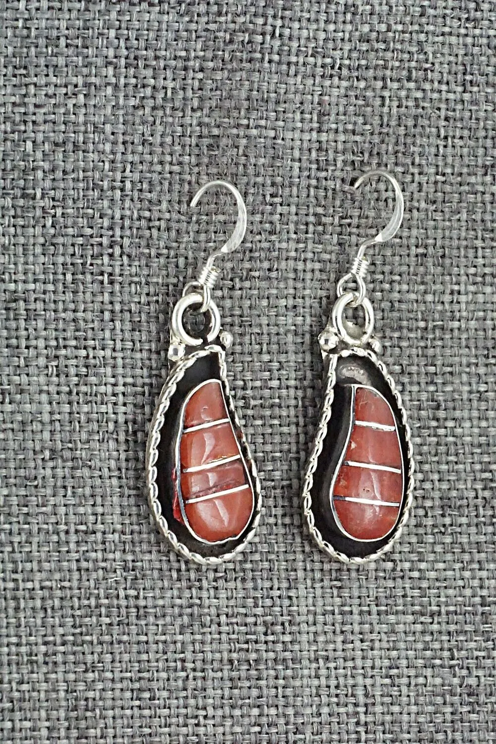 Coral & Sterling Silver Earrings - Susie Lowsayatee