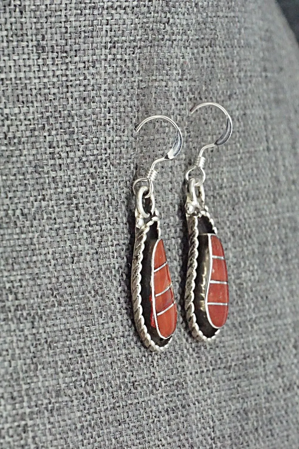 Coral & Sterling Silver Earrings - Susie Lowsayatee