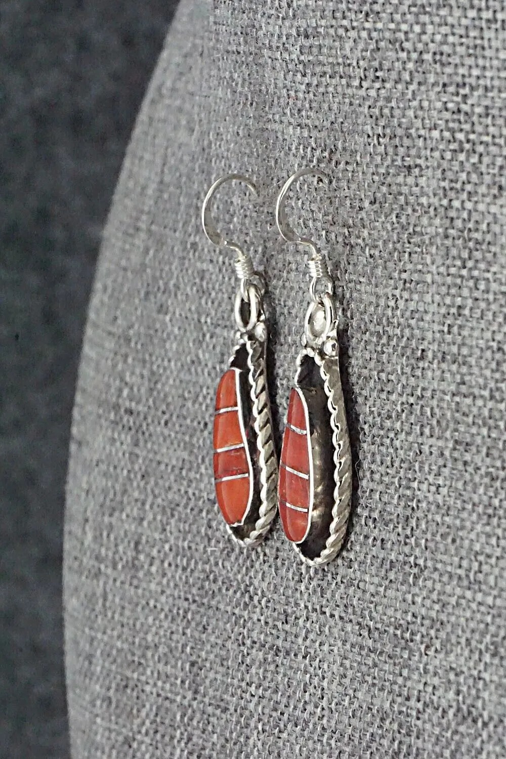 Coral & Sterling Silver Earrings - Susie Lowsayatee