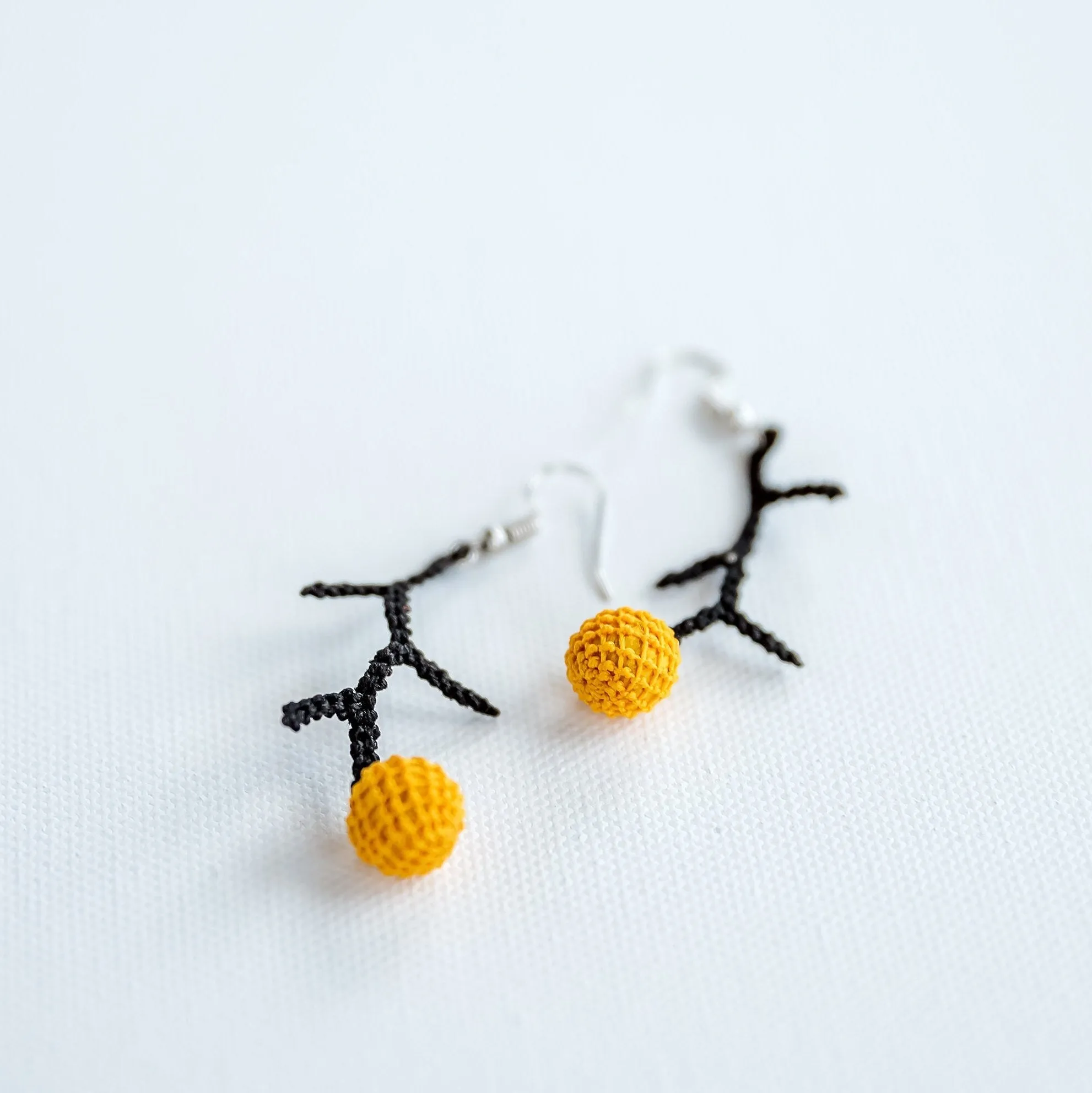 Crochet Cherry Earrings