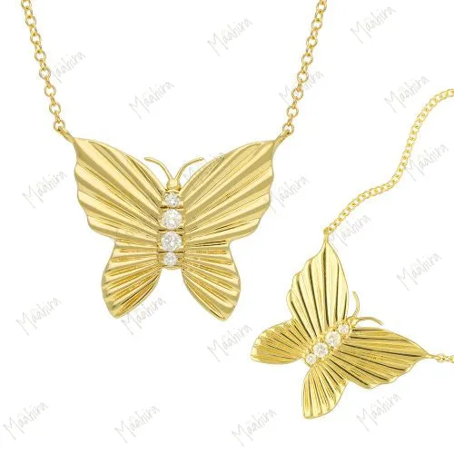 Diamond Butterfly Necklace