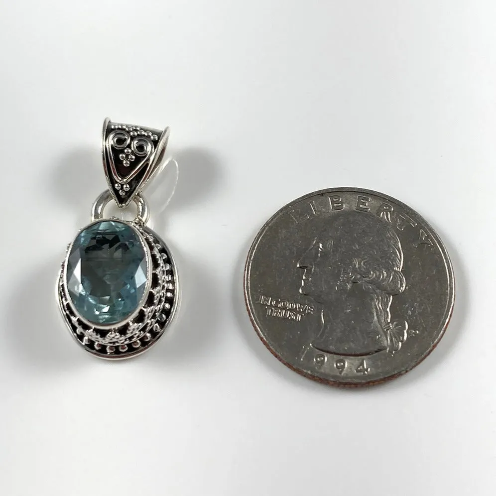 Faceted Aquamarine Pendant