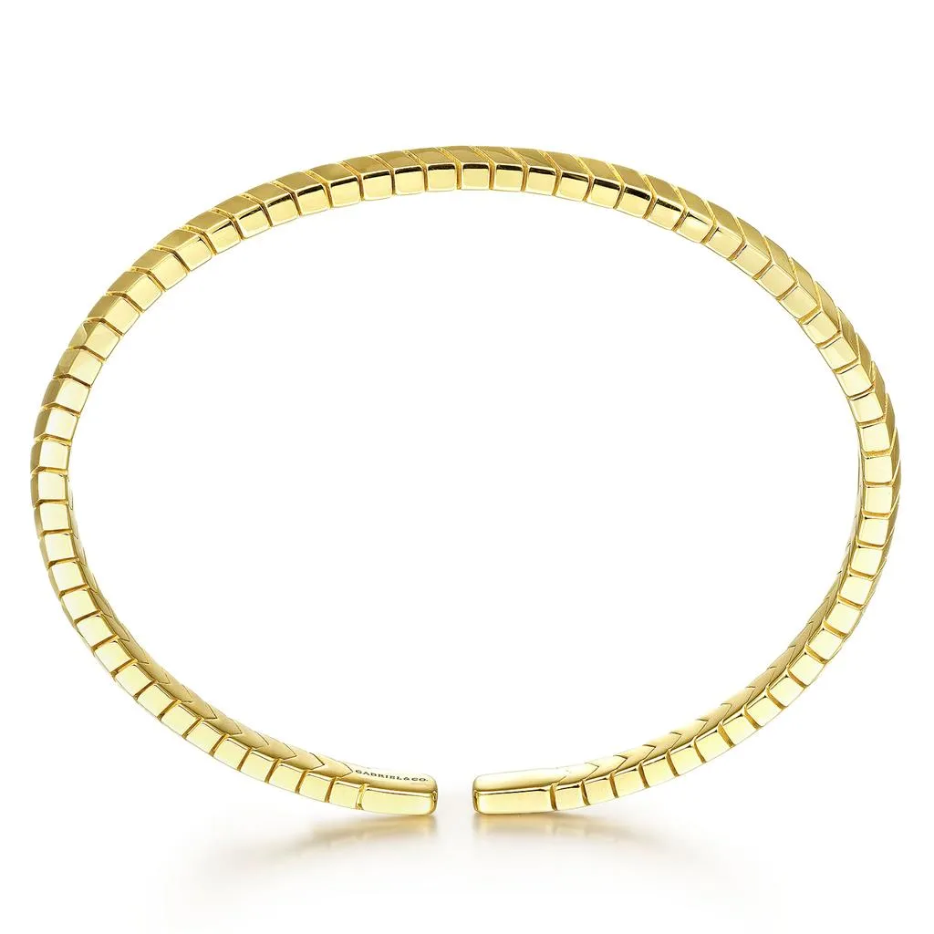 Gabriel & Co. 14K Yellow Gold Chevron Open Cuff Bracelet