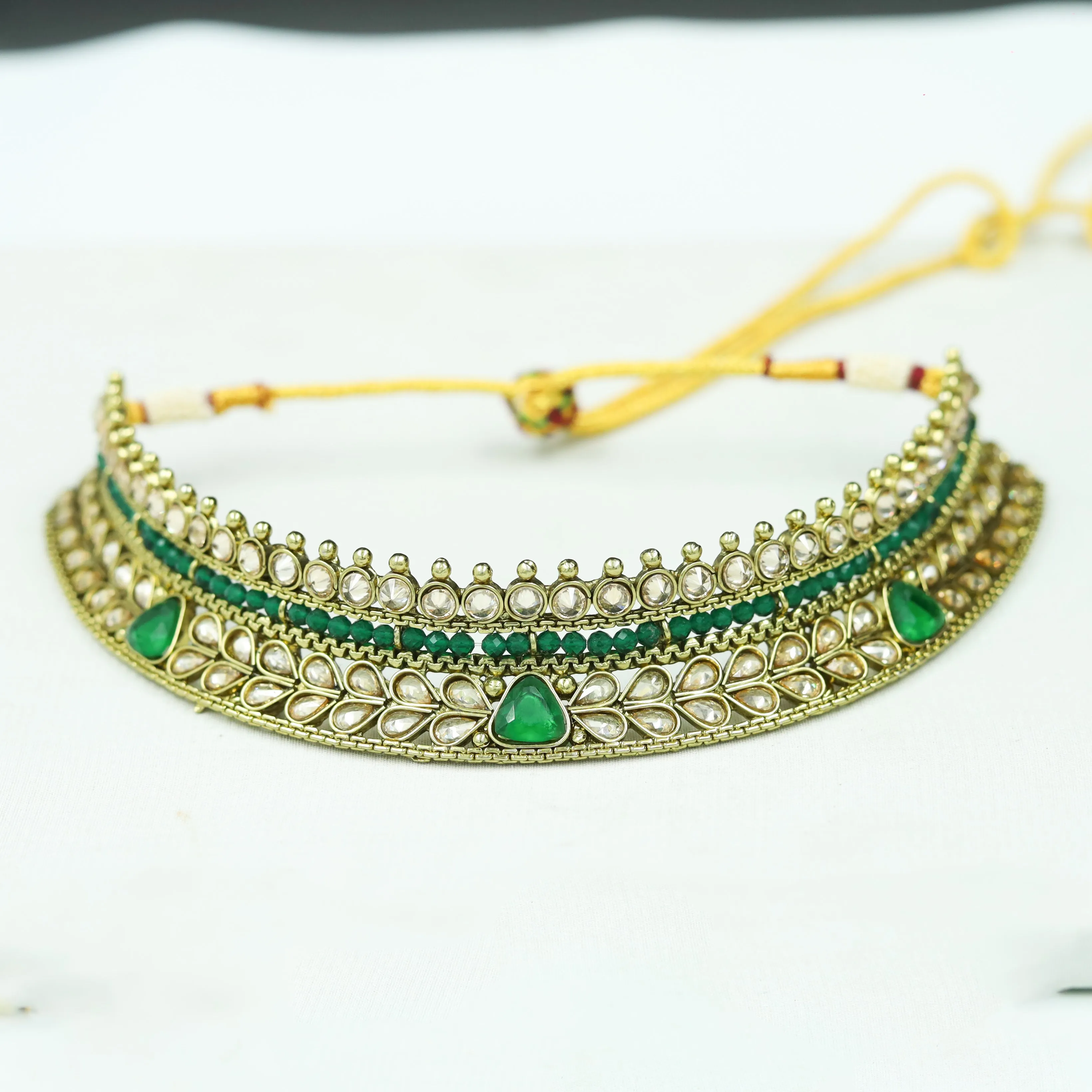 Green Antique Necklace Set 12692-9232