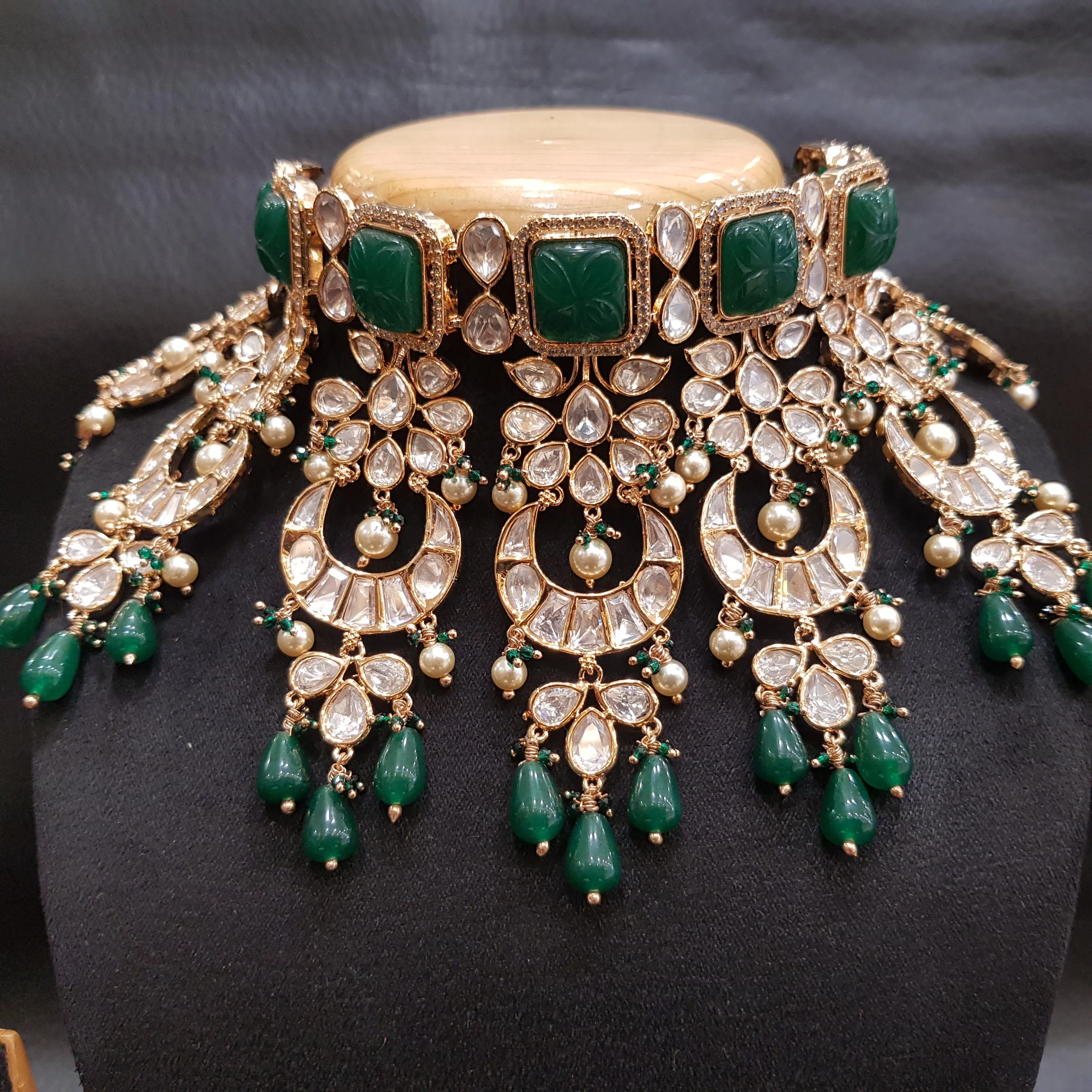 Green Bridal Kundan Choker Set 5292-24