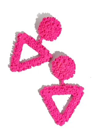 Hazel Neon Triangle Drop Earrings