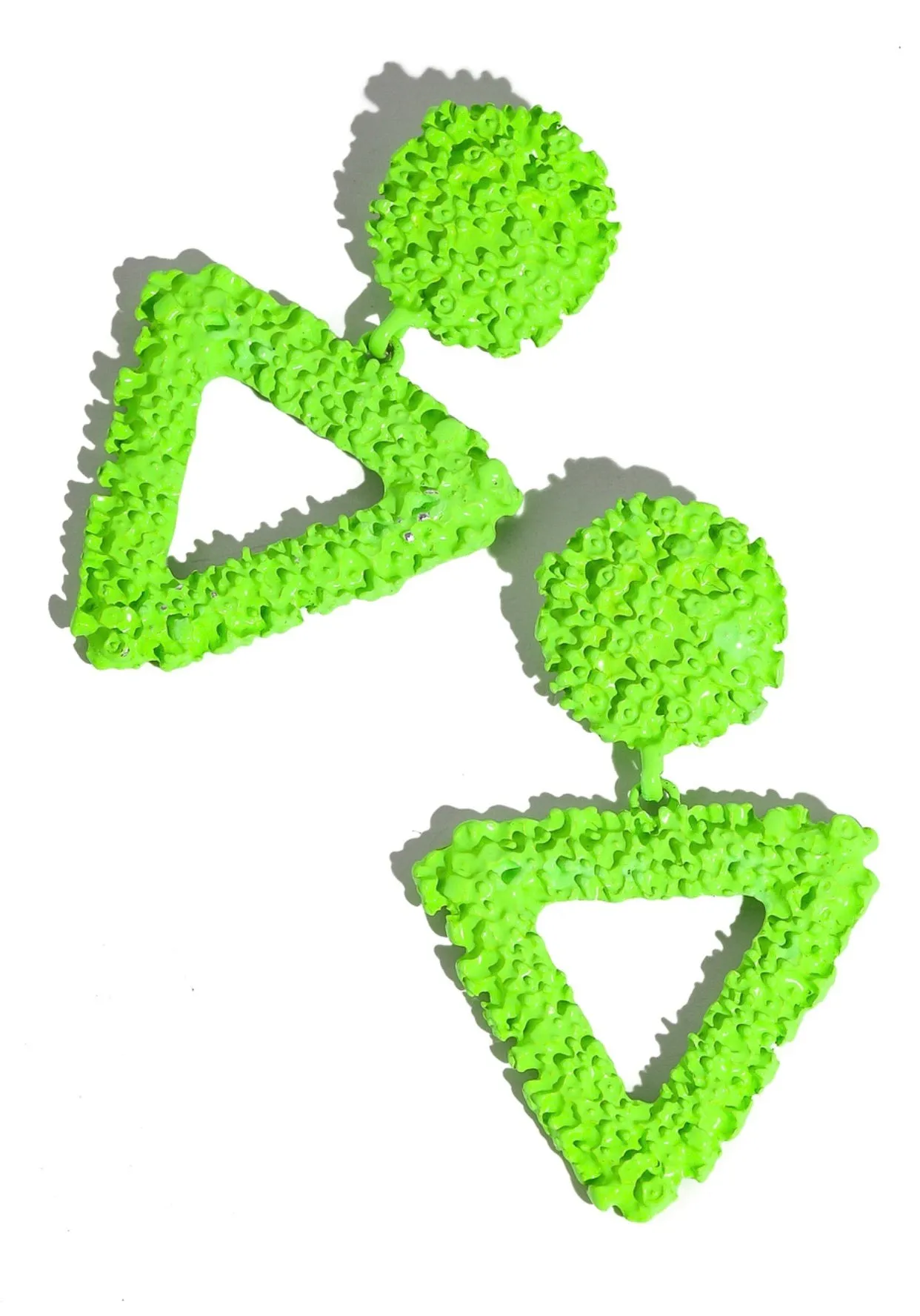 Hazel Neon Triangle Drop Earrings