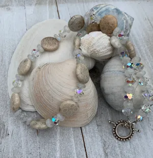 Jasper coin bead necklace