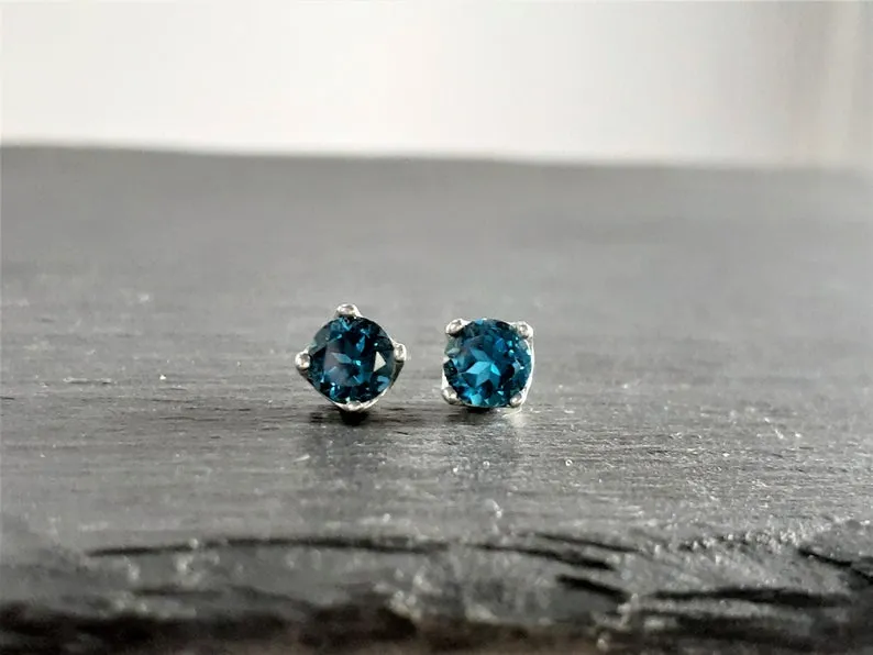 London Blue Topaz Studs