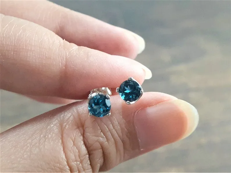 London Blue Topaz Studs