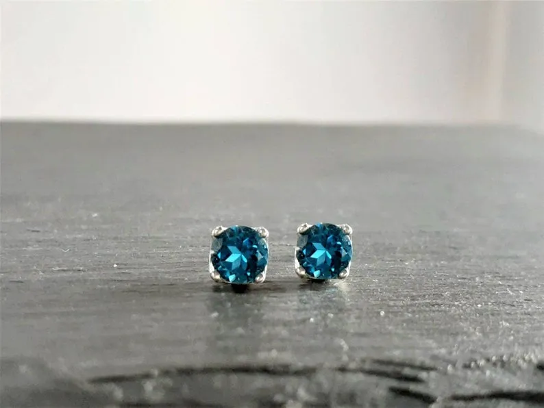 London Blue Topaz Studs