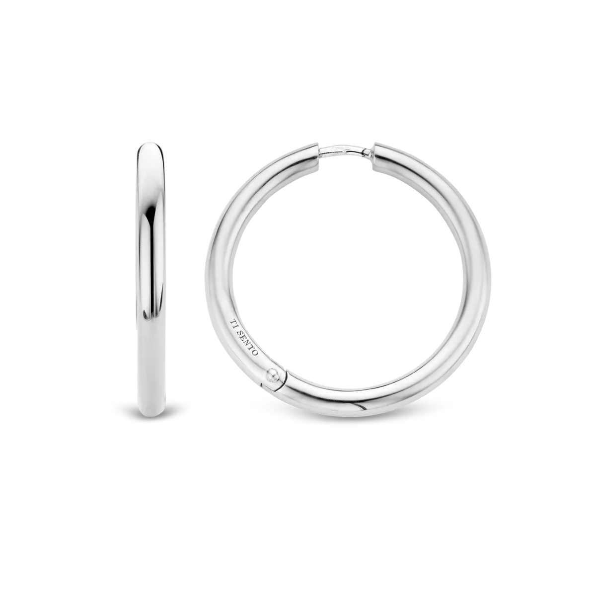 Milano Hoop Earrings - Silver - 7782SI