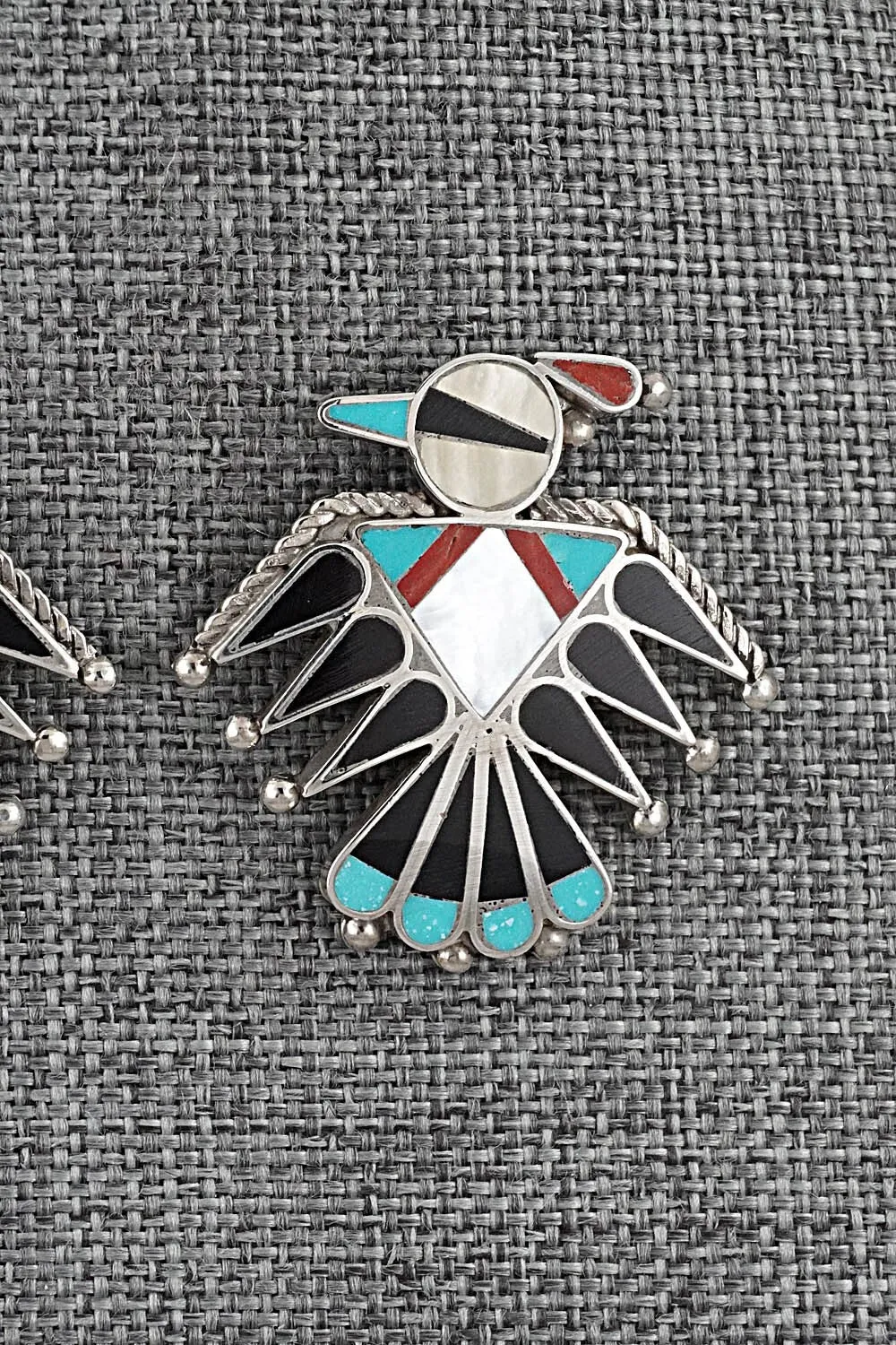 Multi-Stone Inlay & Sterling Silver Earrings - Adrian Wallace