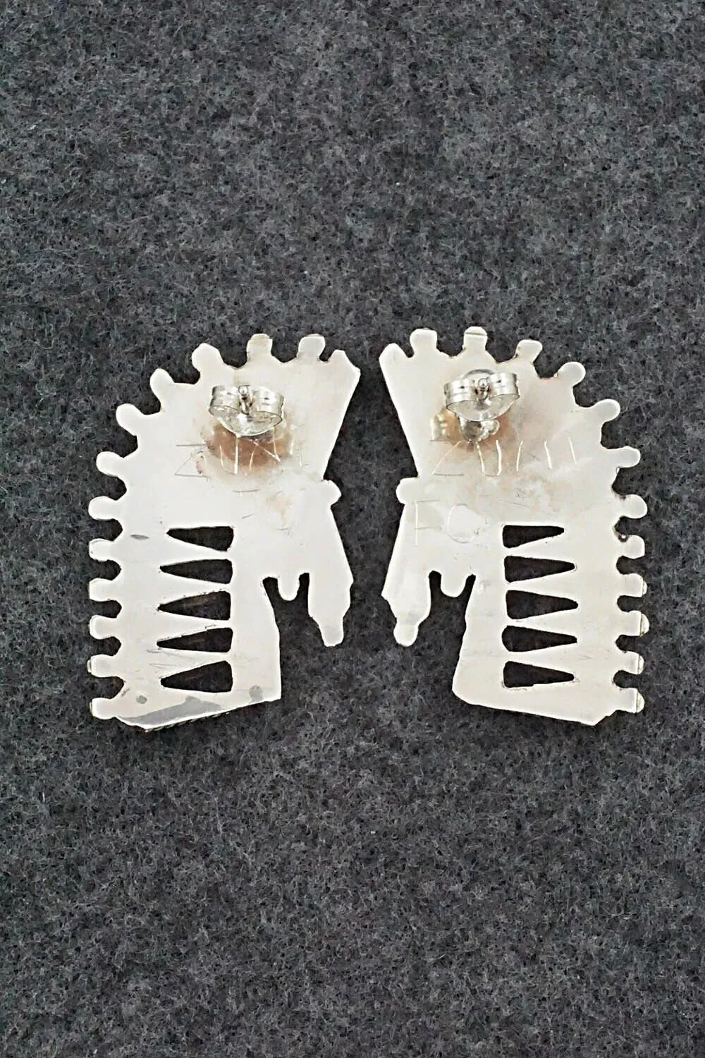 Multi-Stone Inlay & Sterling Silver Earrings - Fabian Cellicion