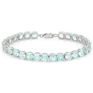 NATURAL BABY SWISS BLUE TOPAZ 925 STERLING SILVER BRACELET RD6