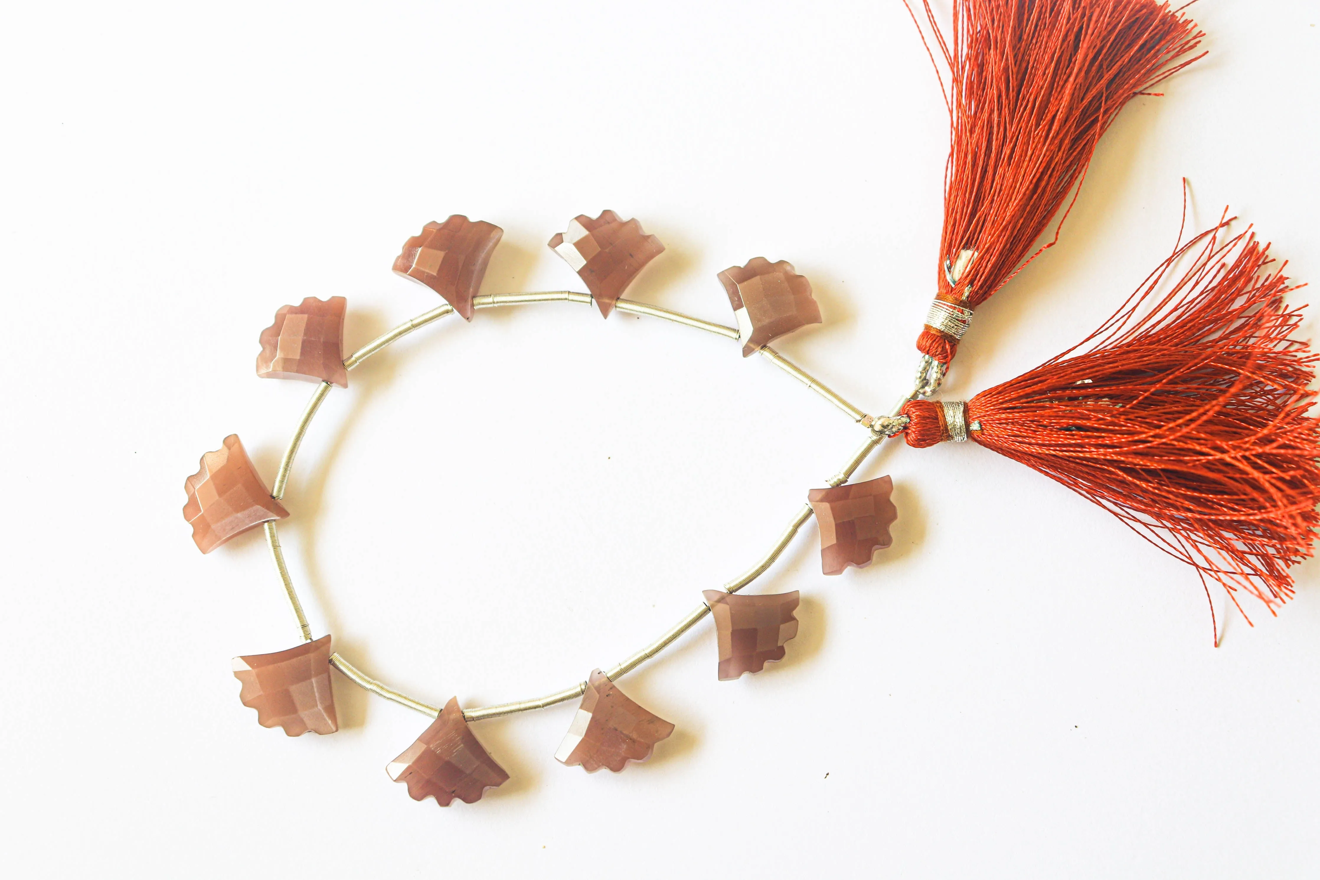 Natural Moonstone Fancy Shape Faceted Beads