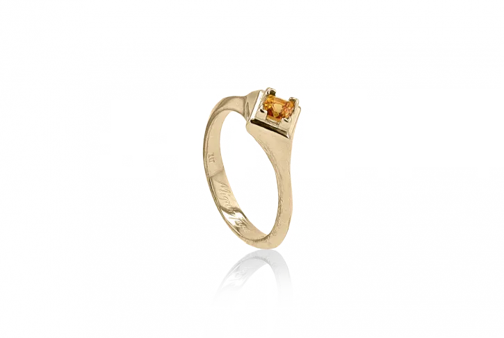 Neutral Ground Stacking Citrine Ring