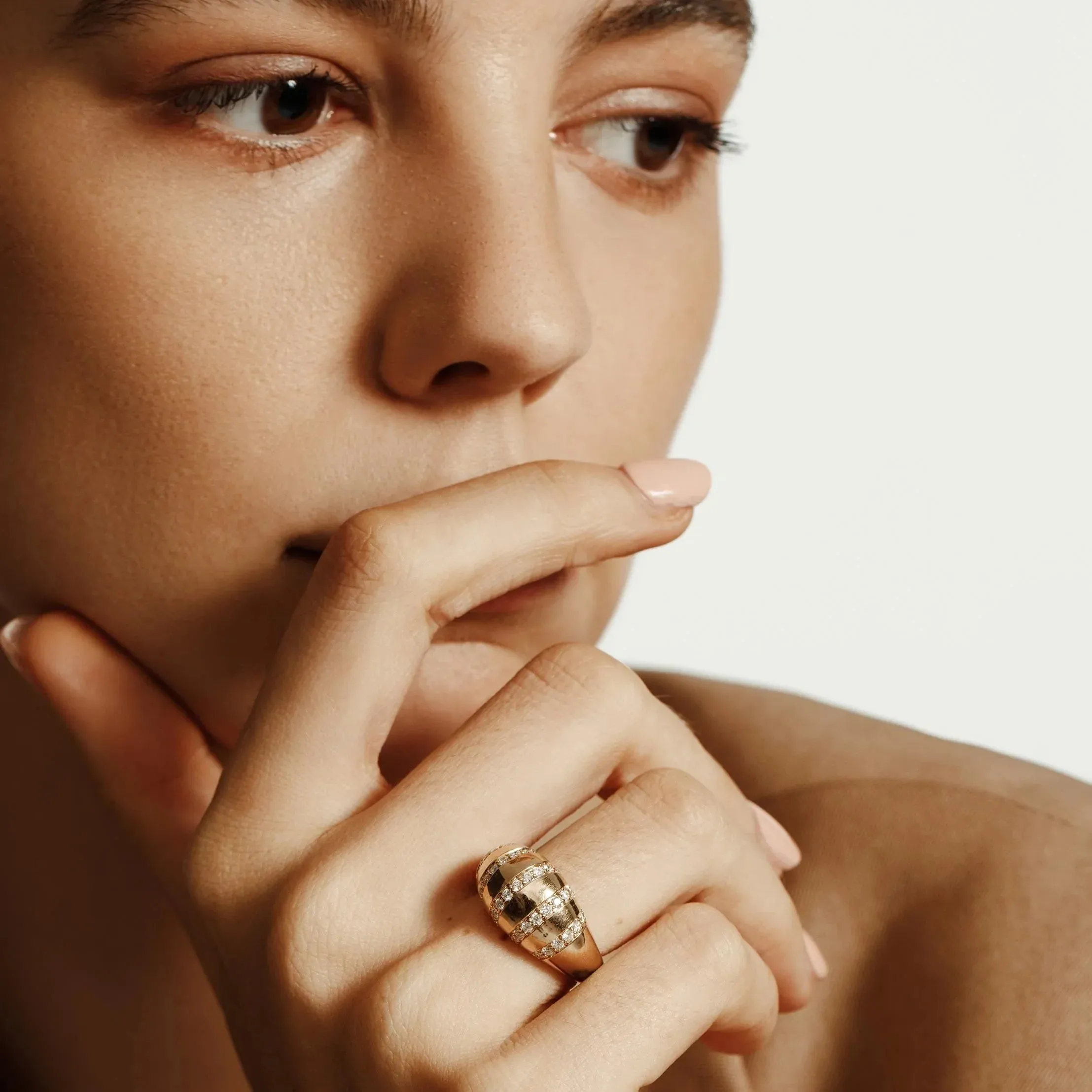 Orb Stripe Signet Ring F532