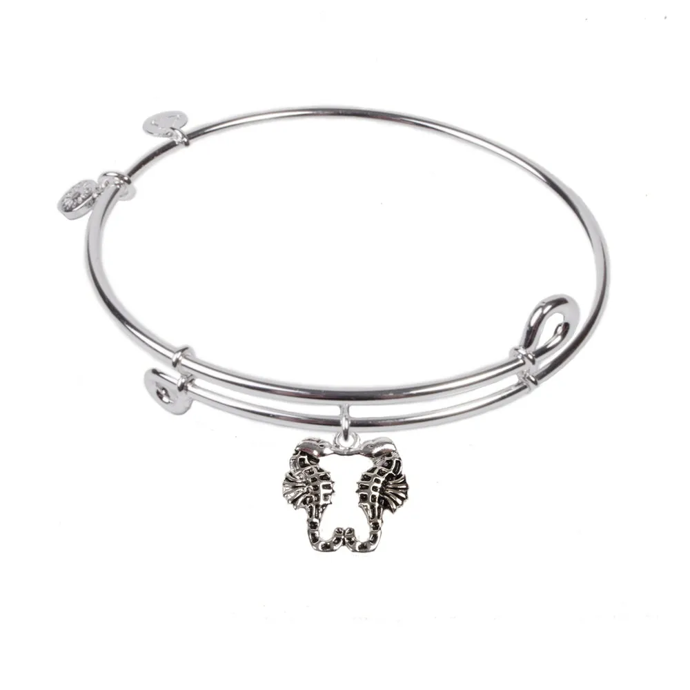 Seahorses, Bangle Sterling Silver Plated