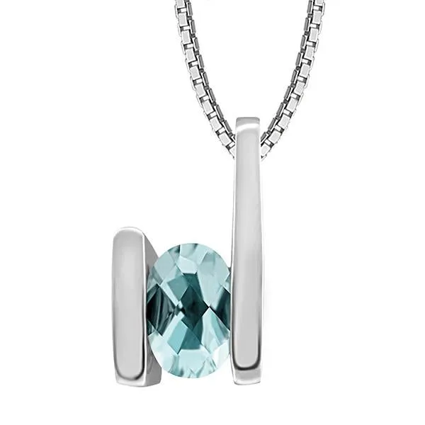 Silver Aquamarine Pendant