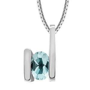 Silver Aquamarine Pendant